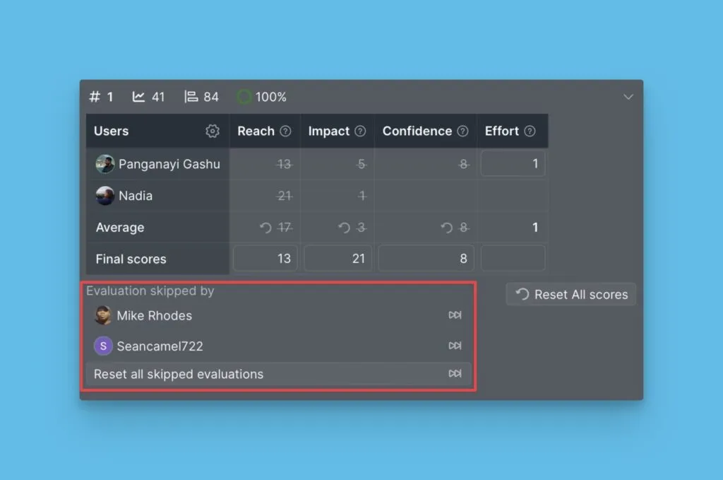 リセット後に復元されたスキップ課題