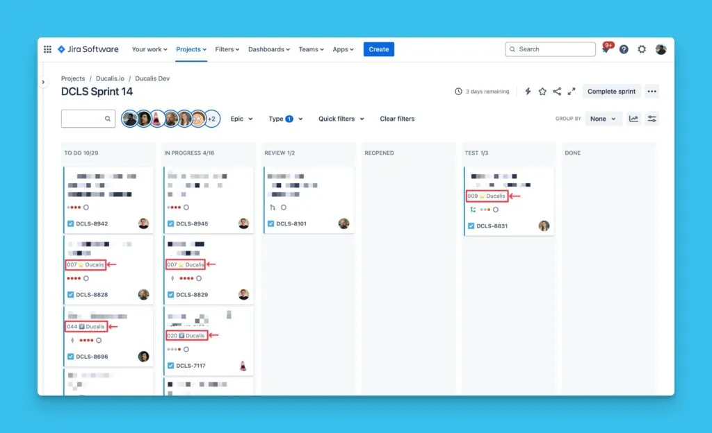 同期されたフィルタ設定の確認