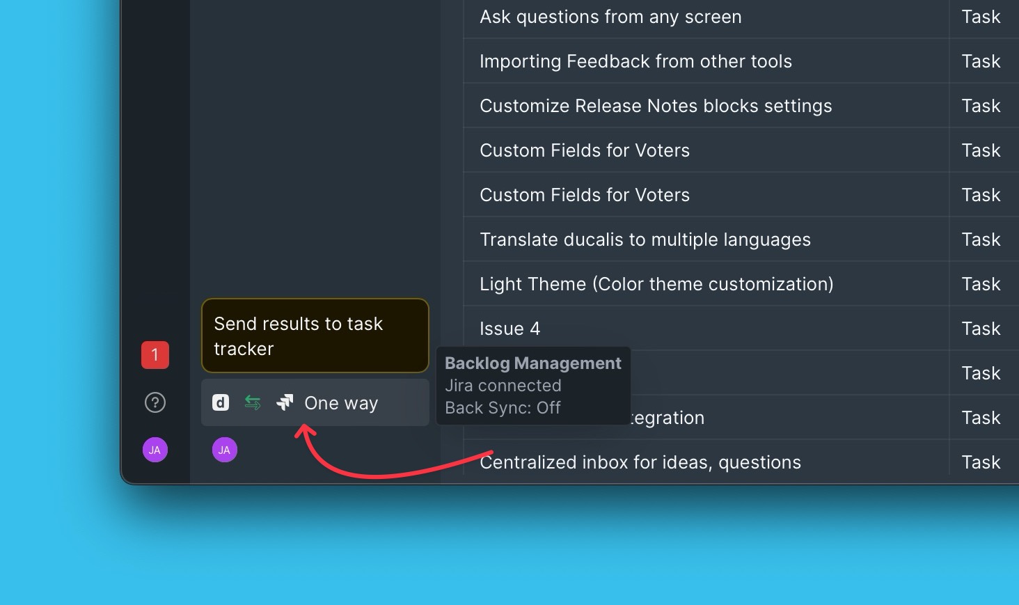 Speicherort des Menüs Synchronisierungseinstellungen