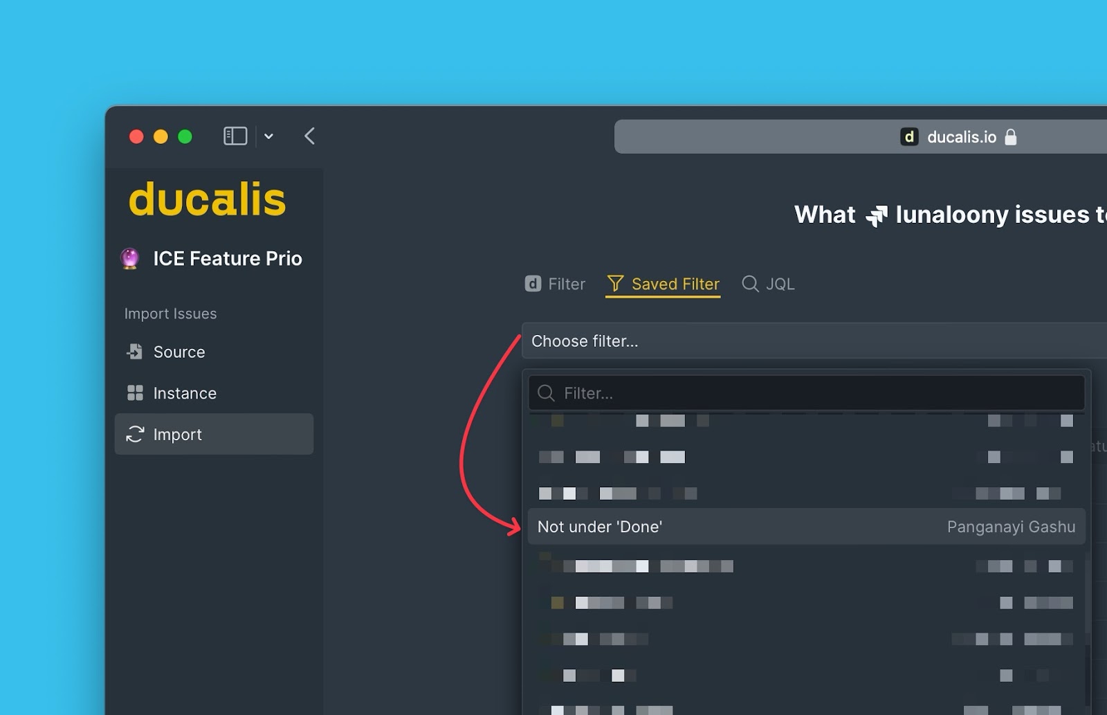 Filter-Dropdown-Auswahl
