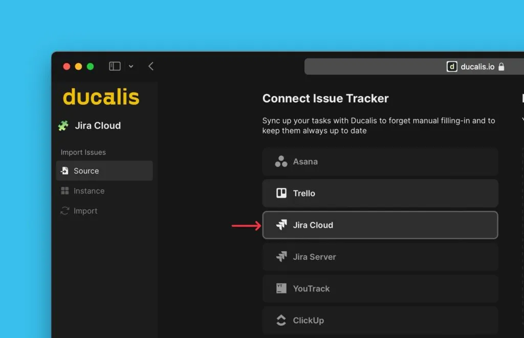 Jira Cloud の選択