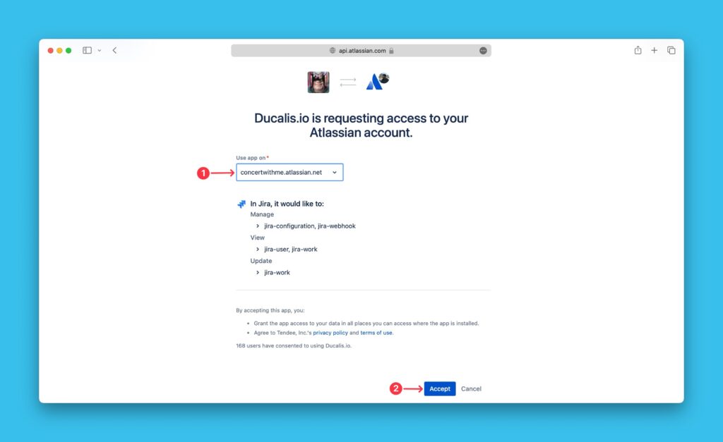 Jira-Autorisierungsbildschirm