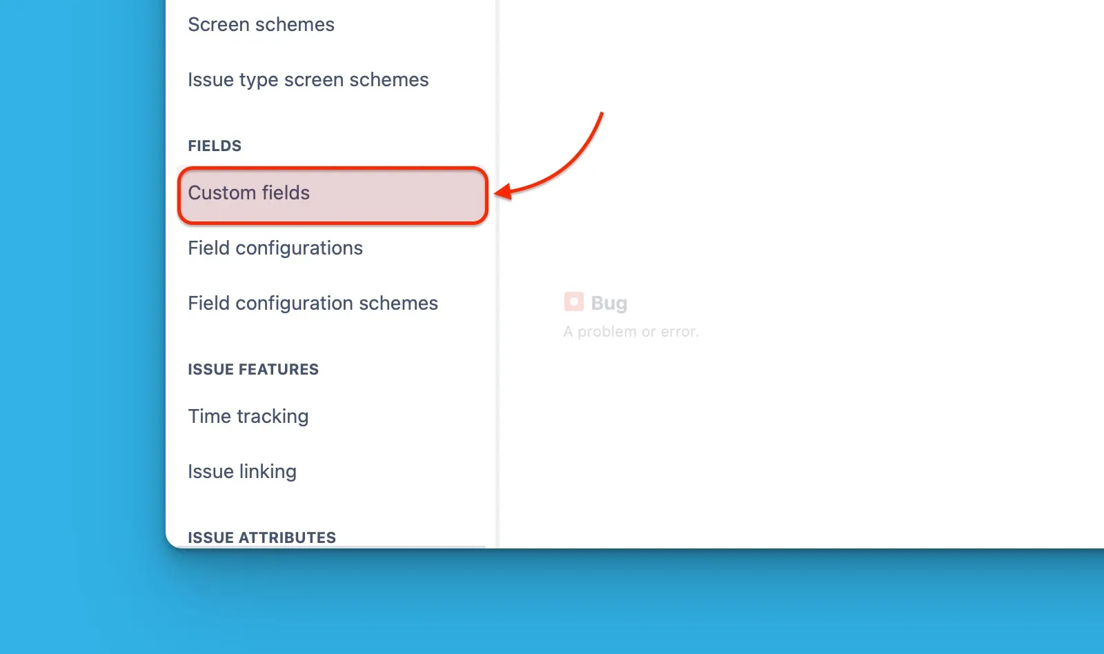 サイドメニューのカスタムフィールド