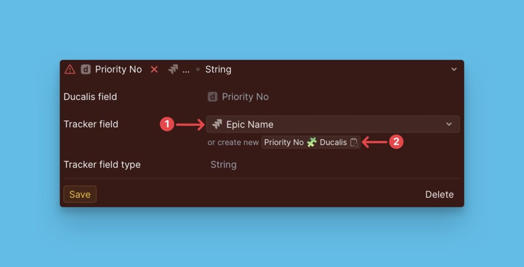 Diagramm, das Feld-Mapping vs. benutzerdefinierte Felderstellung zeigt