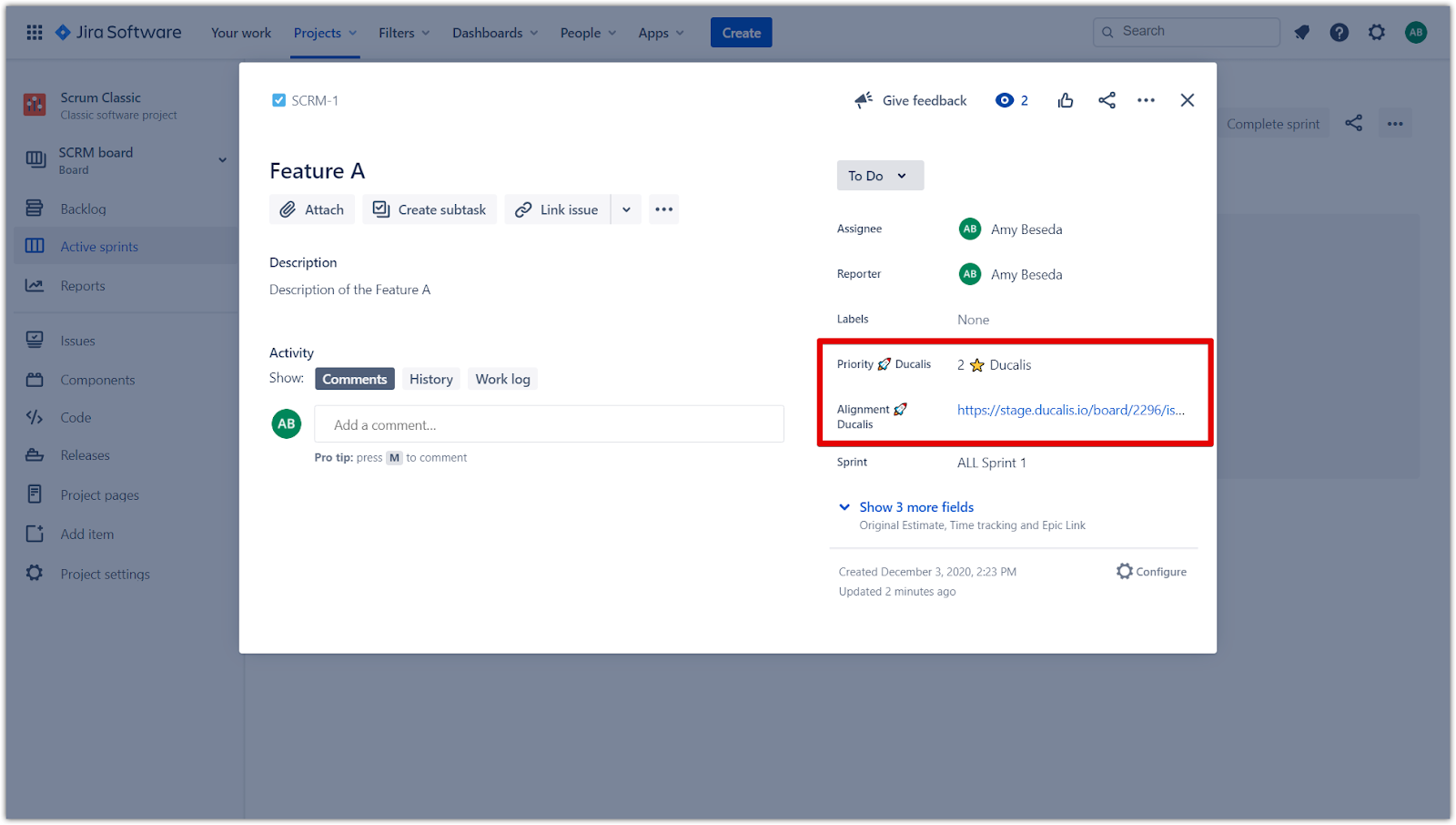 Jira 課題内のランキングと合意度リンク