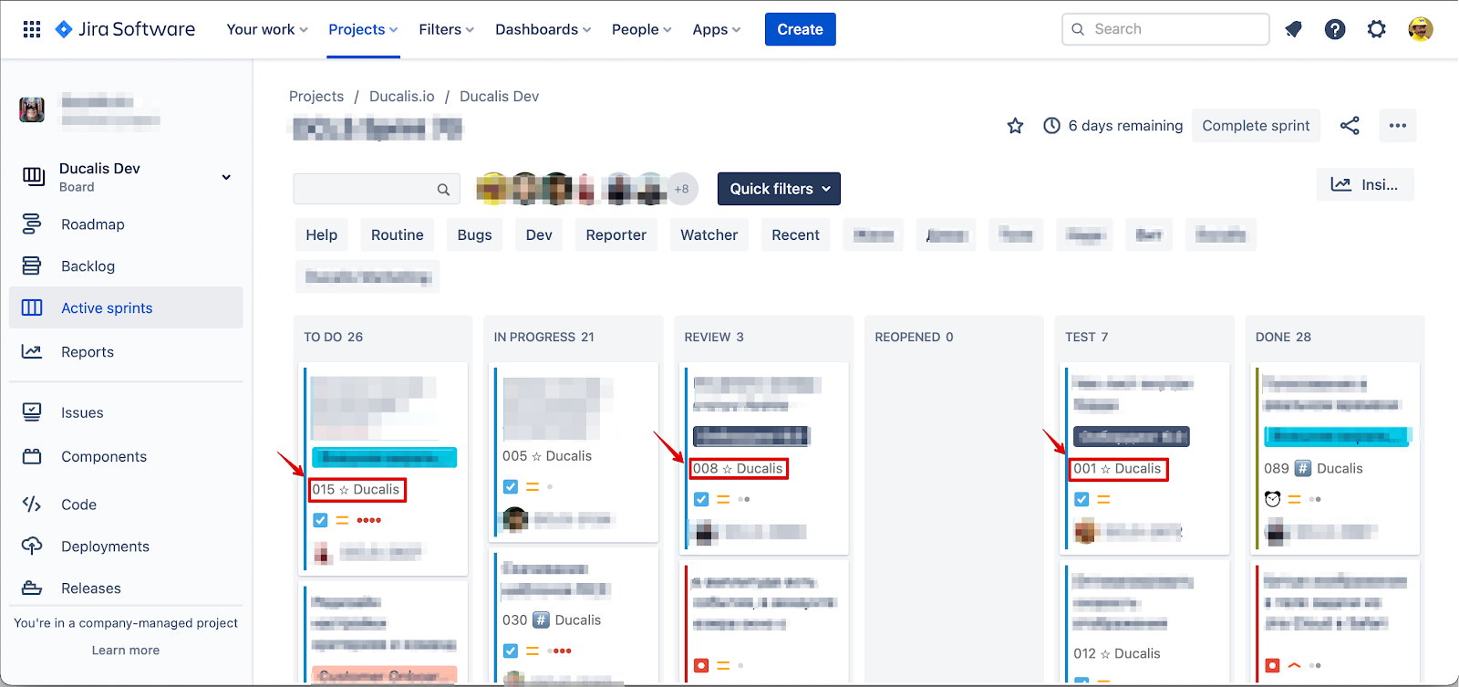 Benutzerdefinierte Felder in der Jira-Aktive-Sprints-Ansicht