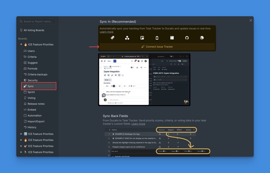 Option Connect Issue Tracker