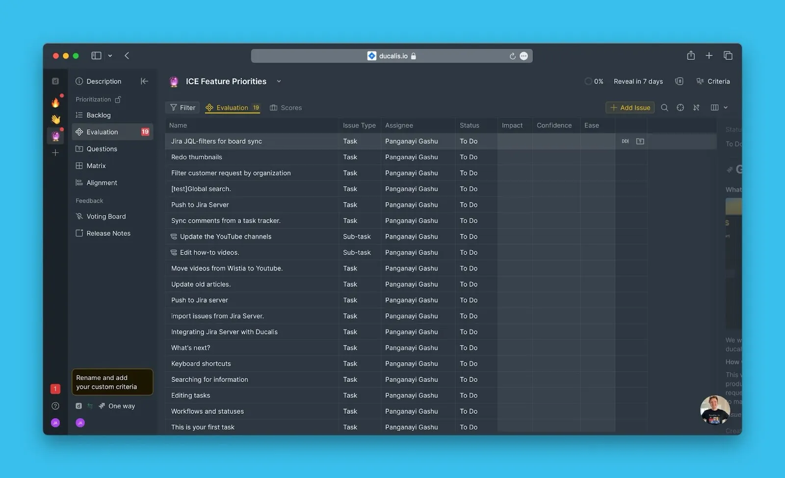 Jira Server からインポートした課題を含むボード
