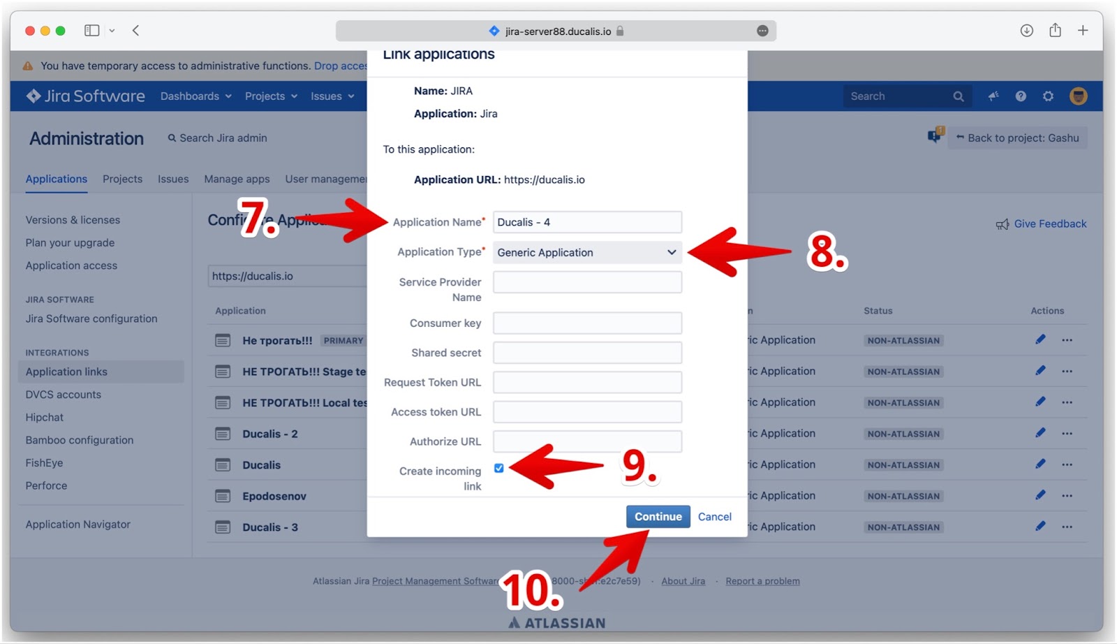 Formular für Anwendungsdetails