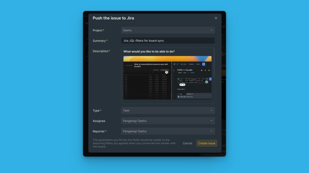Formular zum Erstellen eines Vorgangs mit Feldern