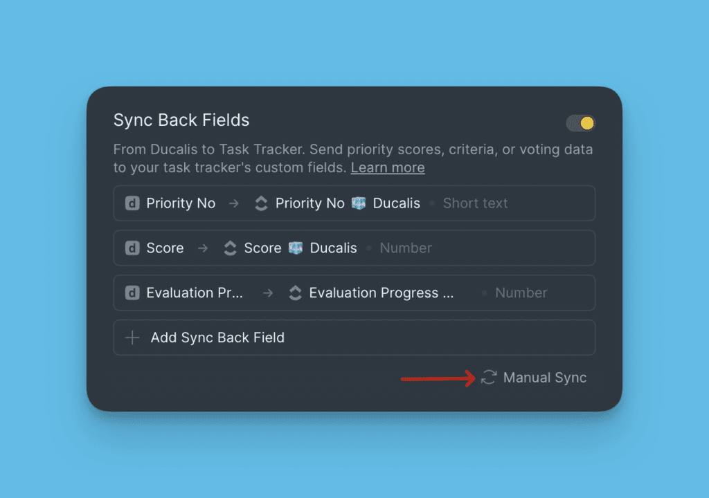 手動同期ボタン