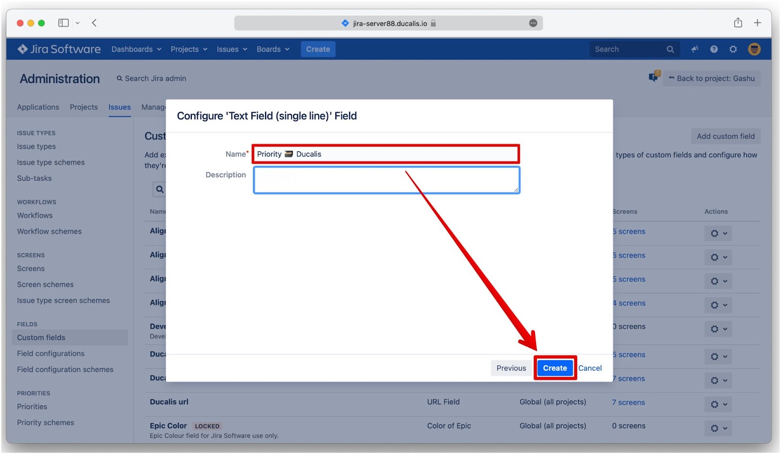 Feldnamen einfügen und erstellen
