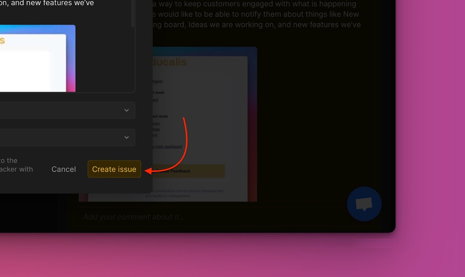 Issue-erstellen-Schaltfläche