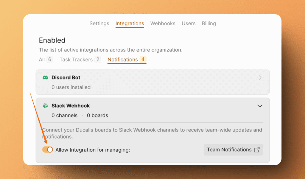 Integration aktivieren