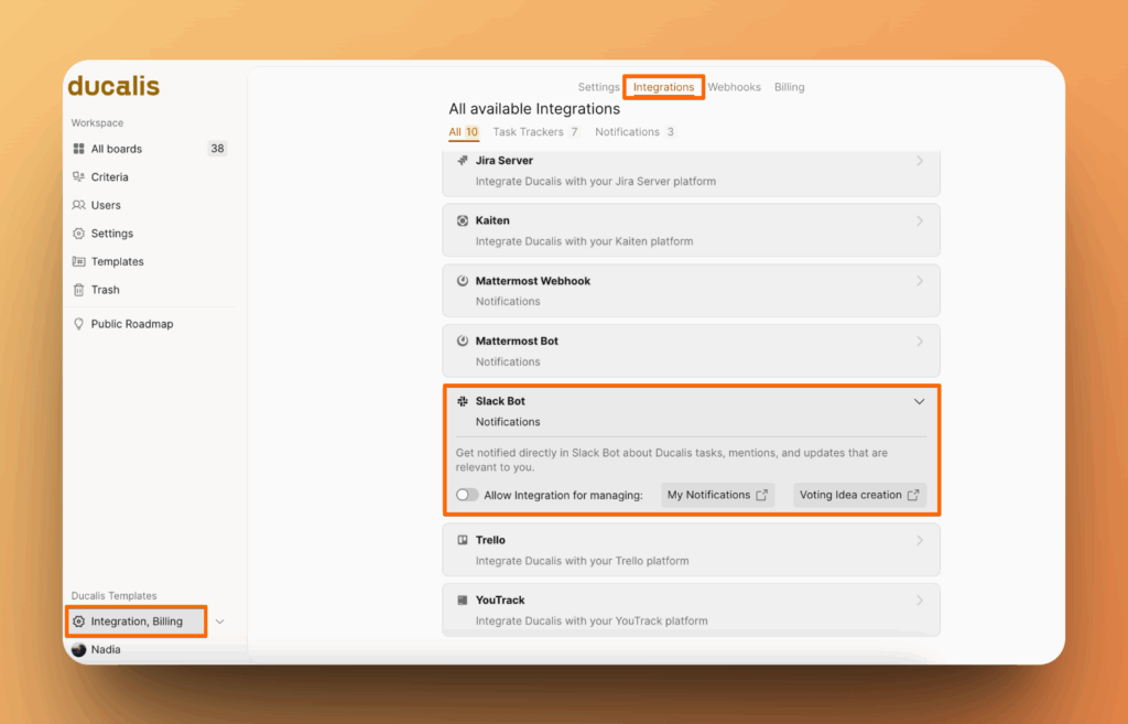 Slack Bot aktivieren