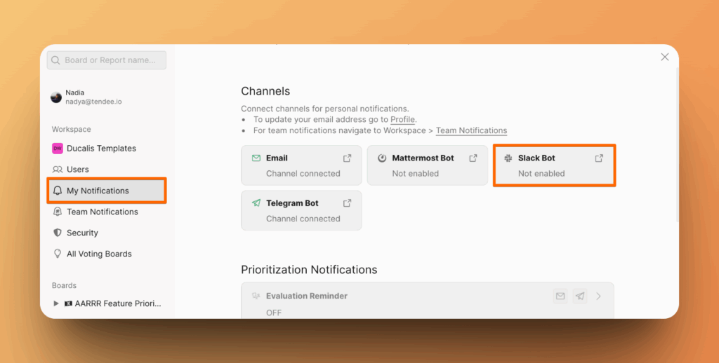 Slack Bot auswählen