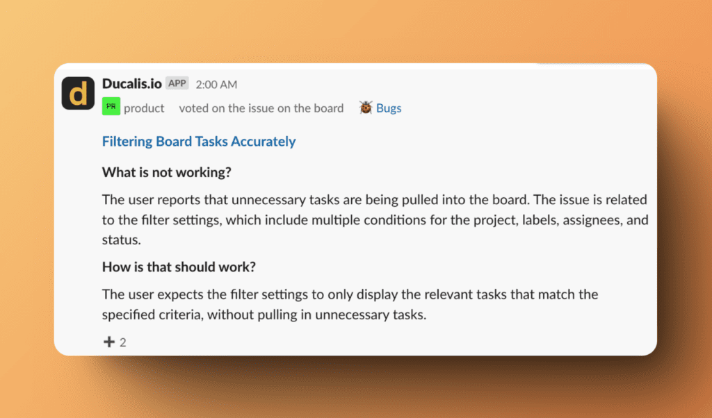 Neue Abstimmung Benachrichtigungsbeispiel