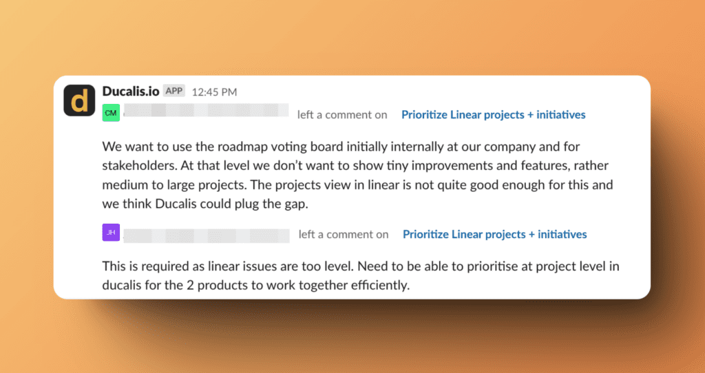 新しいコメント通知の例