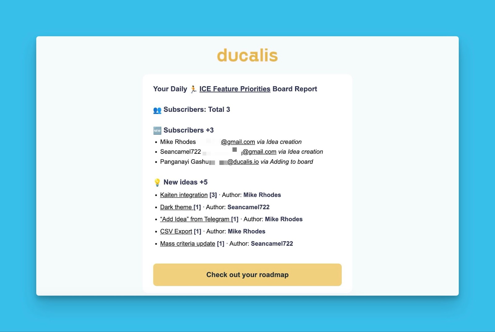 Beispiel für E-Mail-Digest