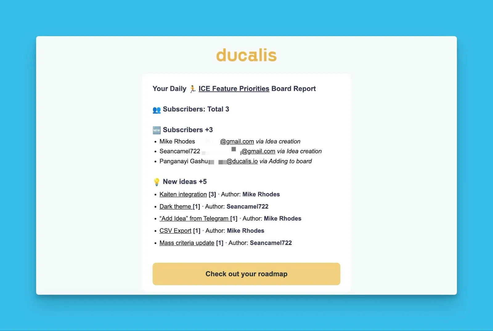 メールダイジェストの例