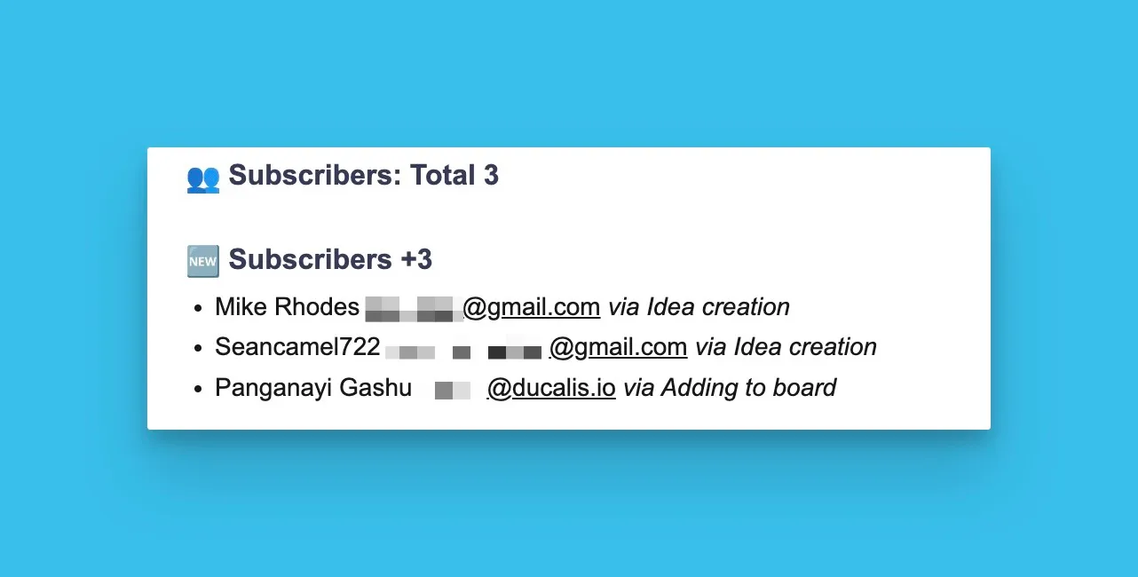 サブスクライバー総数と新規サブスクライバー数を表示するサブスクライバーセクション