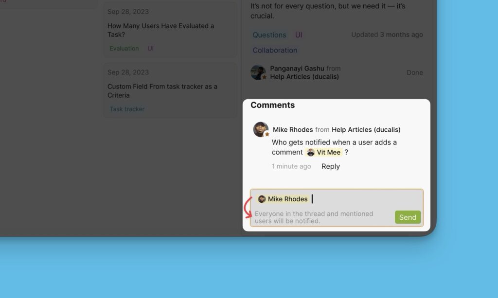 Admin-Antwort in Thread – Benachrichtigung