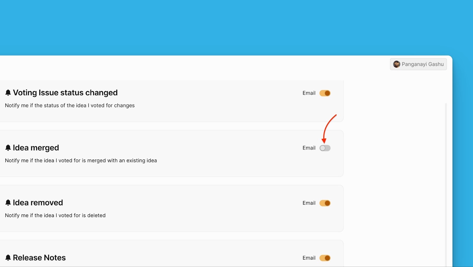 Ausschalten von Benachrichtigungseinstellungen