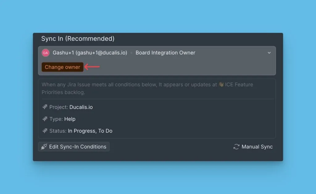 オーナー変更ボタン