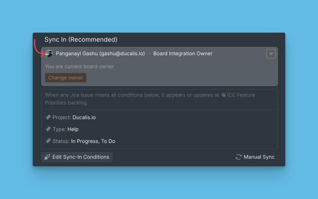 Bestätigung des neuen Board-Eigentümers