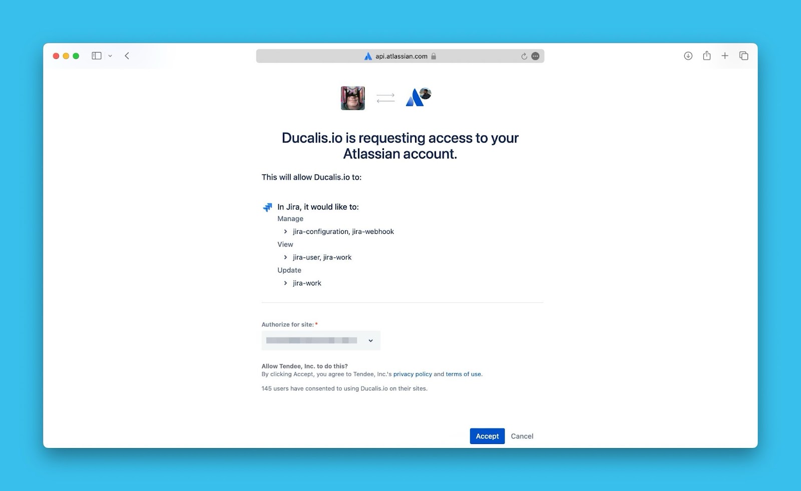 Autorisierungsbildschirm für Task-Tracker-Zugriff