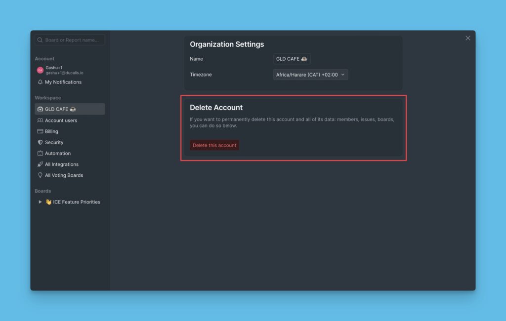 Bestätigung der Kontolöschung