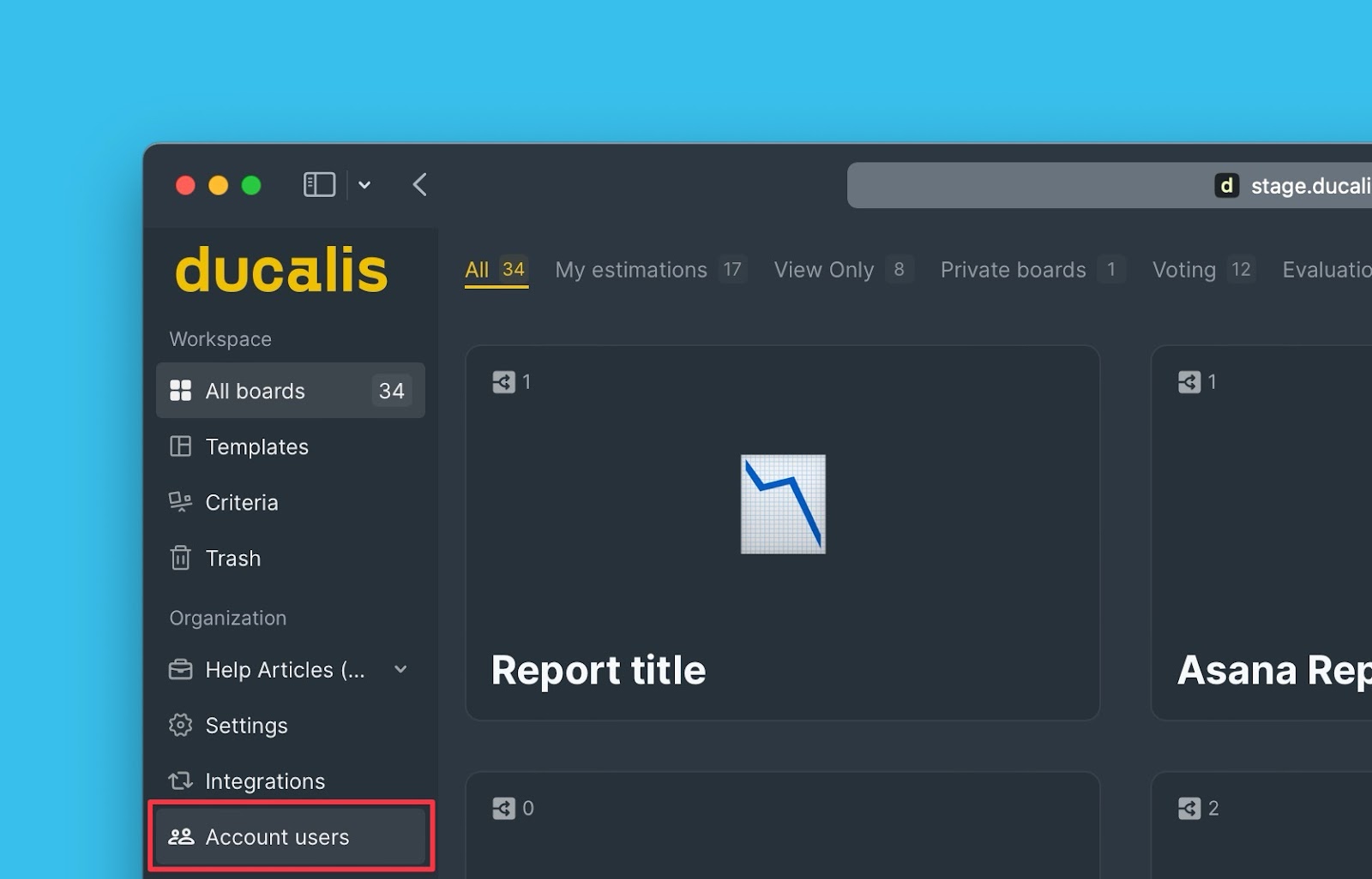 Navigation zu Kontonutzern