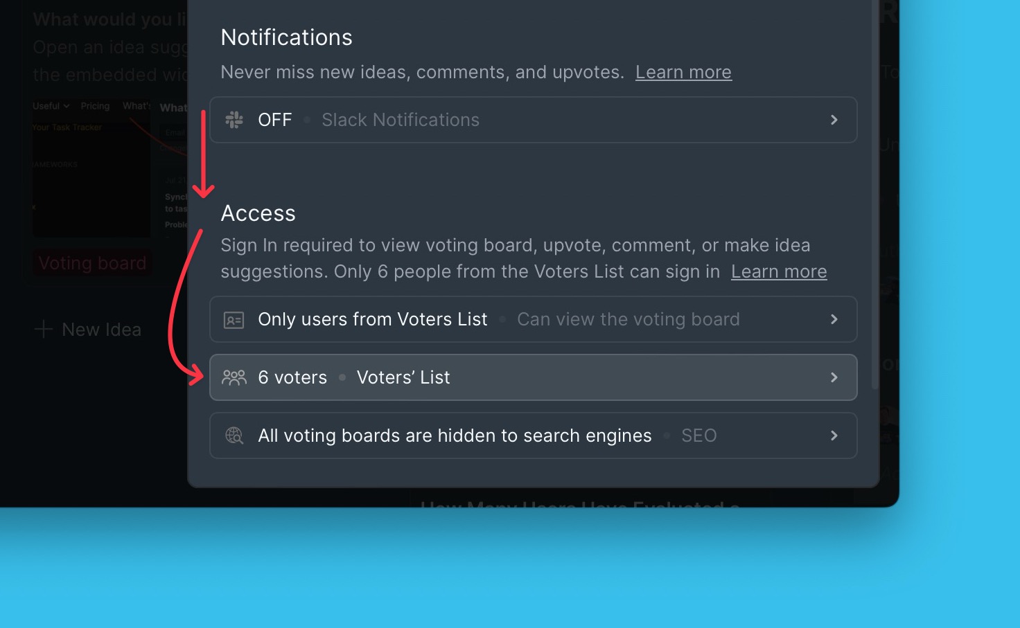 Abschnitt Abstimmendenliste