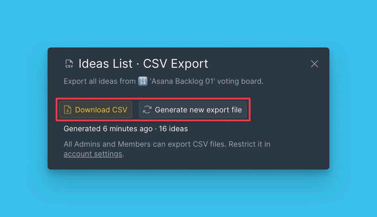 CSV ファイルの生成またはダウンロード