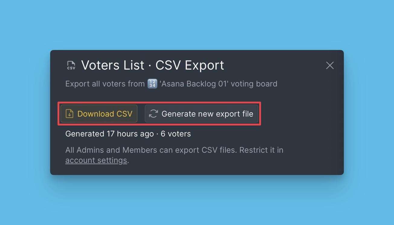 CSV-Datei generieren oder herunterladen