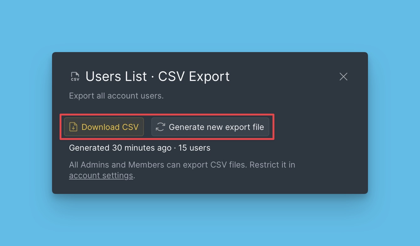 CSV-Datei generieren oder herunterladen