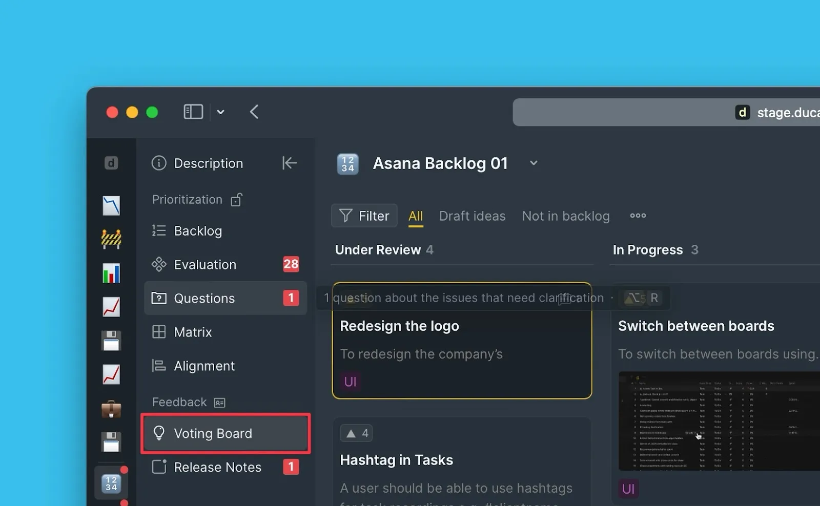 投票ボード管理ビュー