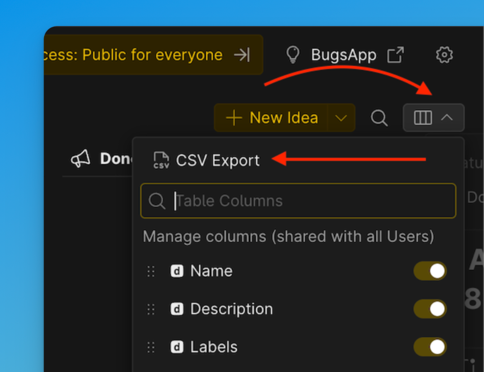 CSV エクスポートアイコン