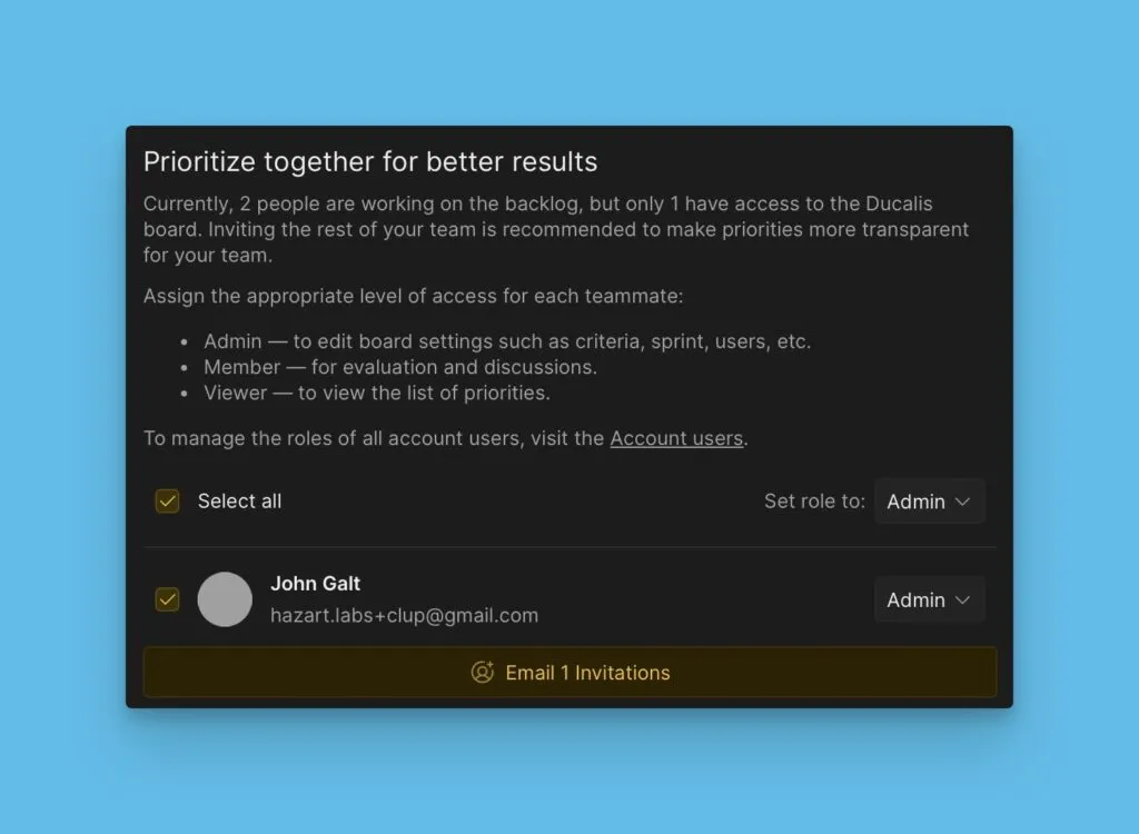 招待ポップアップの概要