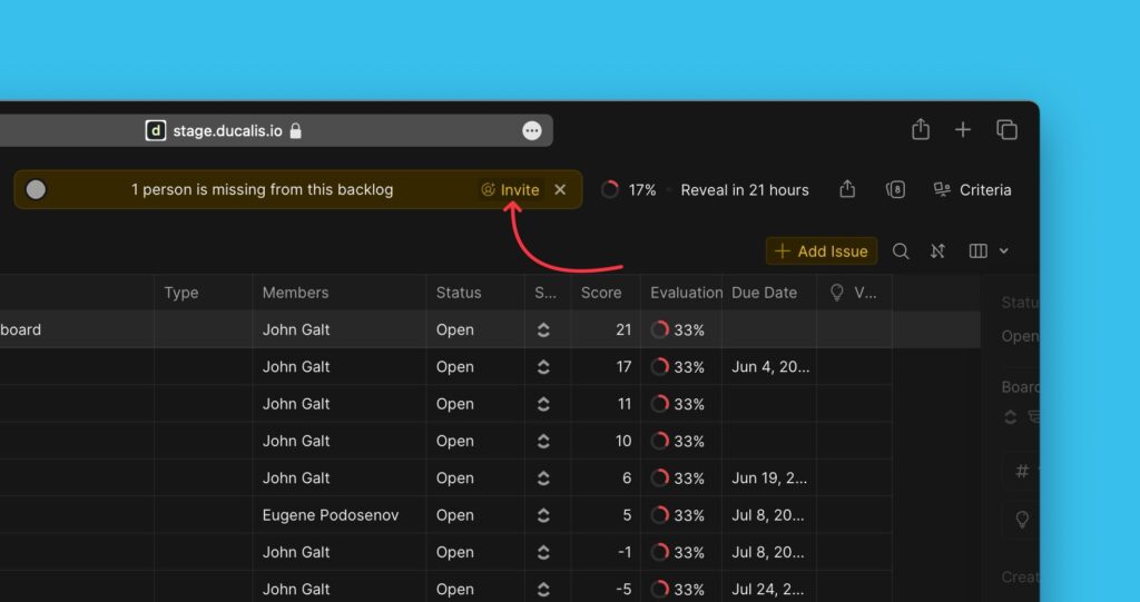Bestätigungsaufforderung zum Einladen