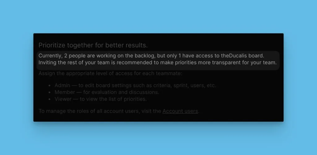 招待ポップアップのユーザー統計