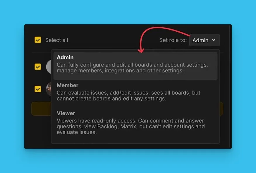 選択したすべてのユーザーにロールを割り当てる