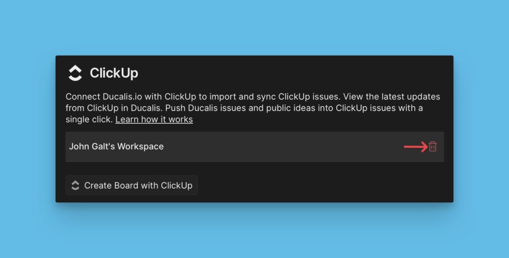 Integration löschen-Option