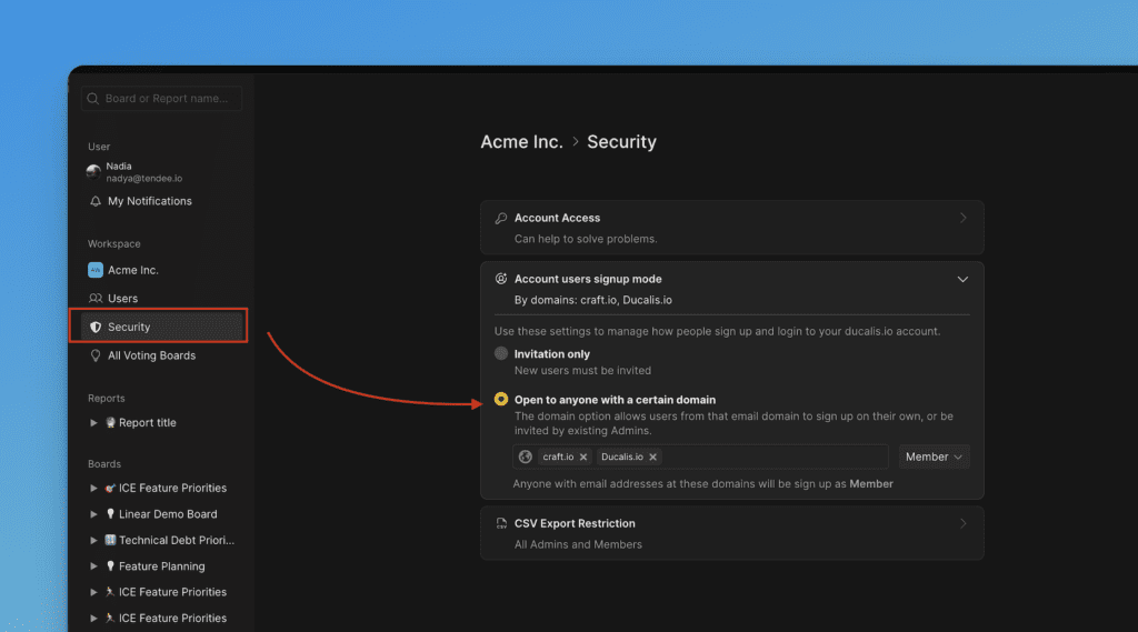 Konfiguration der domänenbasierten Registrierung