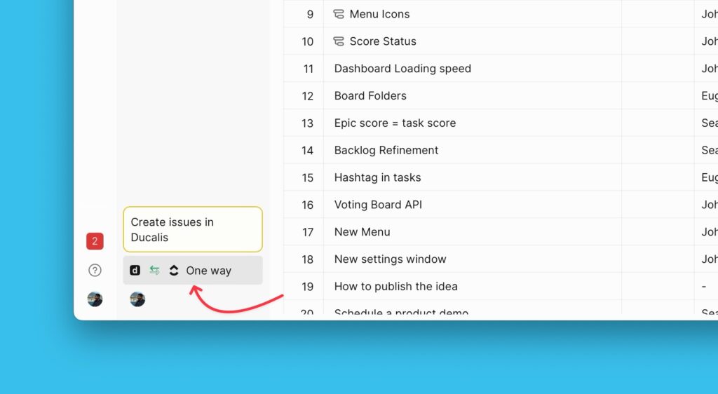 Schaltfläche Einstellungen im Sync-Panel