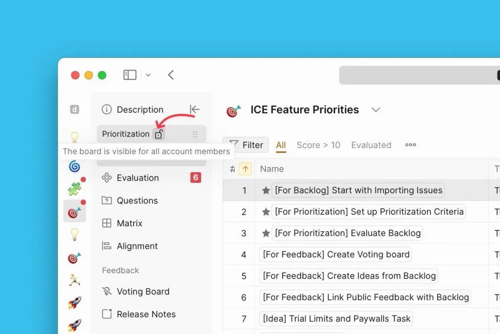 サイドバーの鍵アイコン
