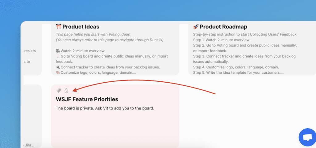 鍵アイコン付きの非公開ボード