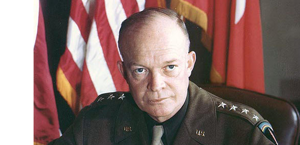 Porträt von Dwight D. Eisenhower in Militäruniform