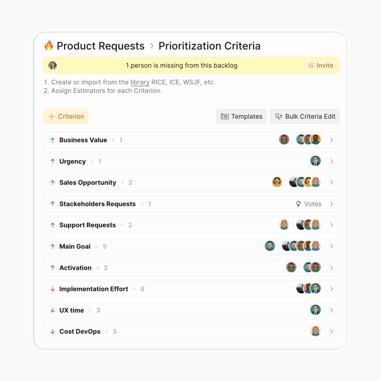 複数の基準を追加