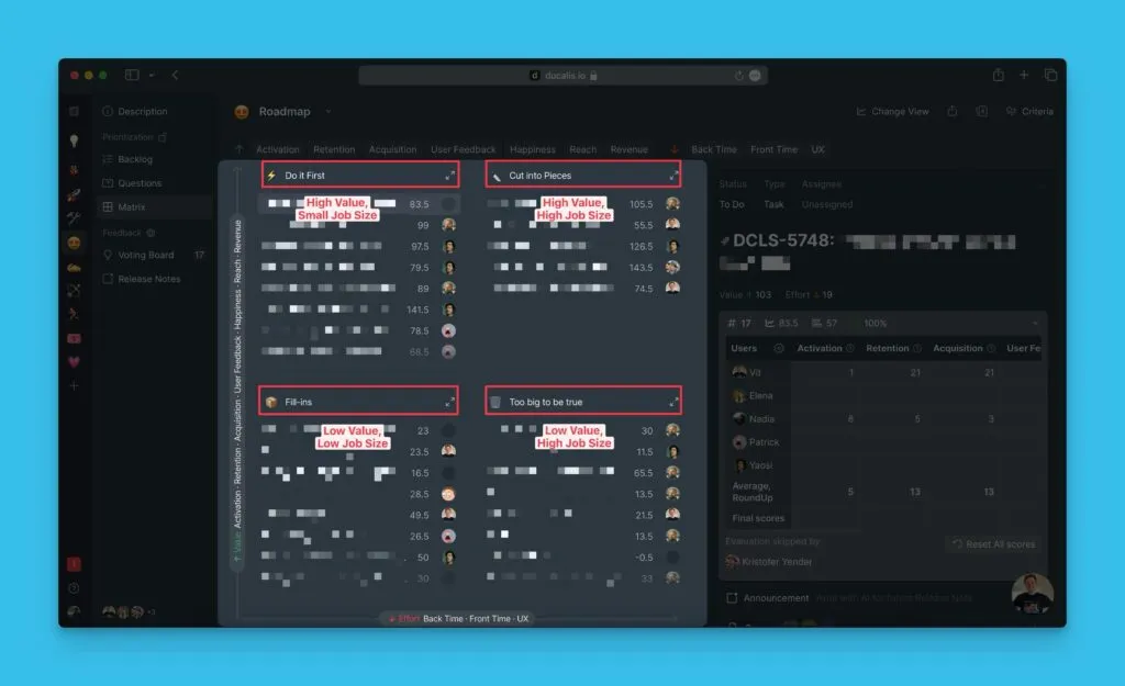 タスクを分割するための優先順位付けマトリクス